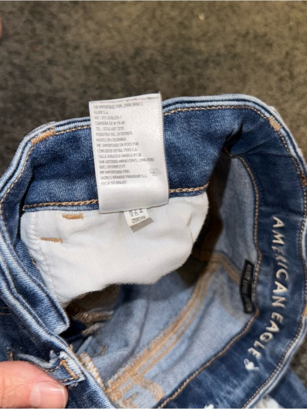 American Eagle Outfitters Distressed High-Rise Skinny Blue Denim Jeans - Picture 5 of 9